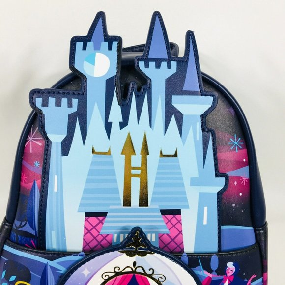 Loungefly Disney Cinderella Castle Series Mini Backpack Blue main image 11